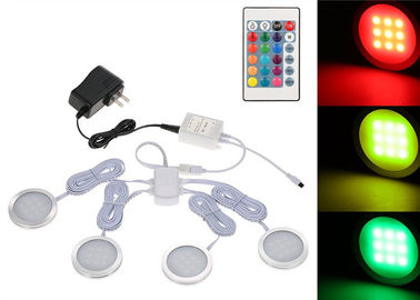 O iluminador de controle remoto de Dimmable conduziu a forma redonda magro RGB das luzes sob o jogo da luz do armário